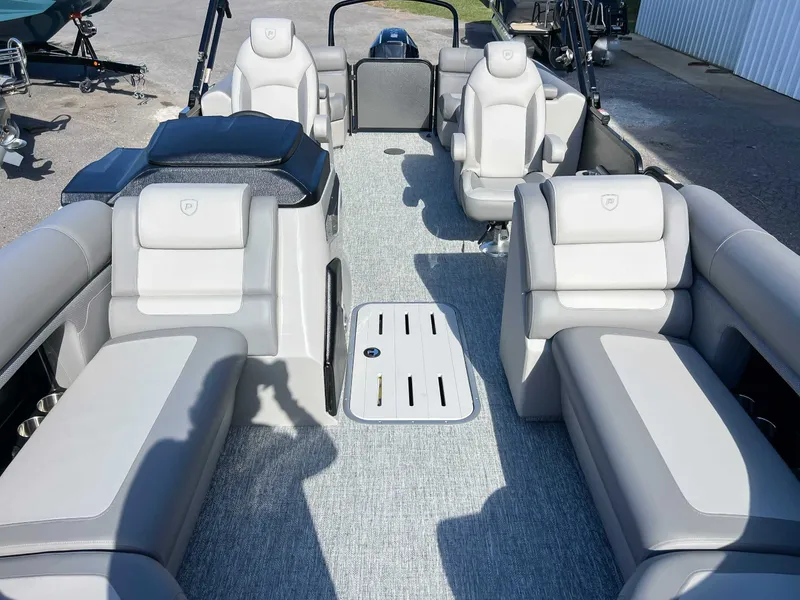 Slide: The Image of Interior of Premier Sunsation 230 RF pontoon boat, model year 2026. - 15