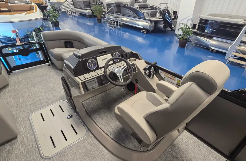 Slide: The Image of Interior of Premier Sunsation 230 RL pontoon boat, model year 2026. - 10
