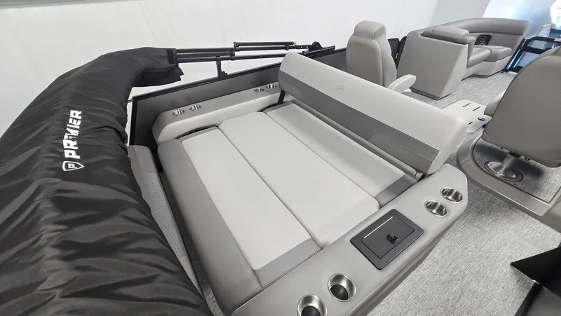Slide: The Image of Interior of Premier Sunsation 230 RL pontoon boat, 2026 model. - 13