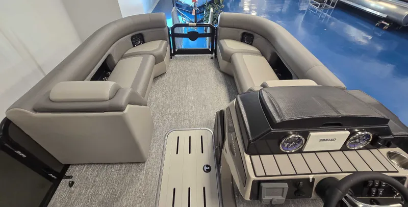 Slide: The Image of Interior of Premier Sunsation 230 RL pontoon boat, model year 2026. - 5