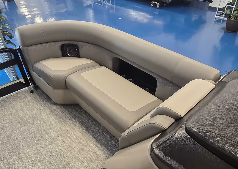 Slide: The Image of Luxurious seating in Premier Sunsation 230 RL pontoon boat, 2026 model. - 7
