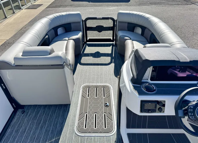 Slide: The Image of Interior of 2026 Premier Intrigue 230 RL pontoon boat. - 11