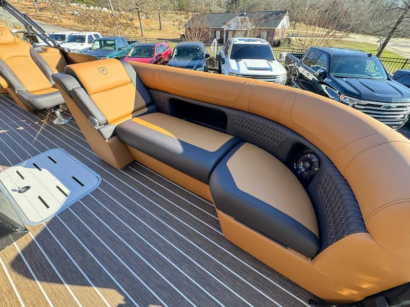 Slide: The Image of Luxurious seating in Premier Solaris 230 RF boat, model year 2026. - 11