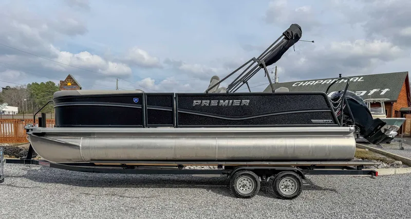 The Image of 2026 Premier Sunscape 220 RL pontoon boat on trailer. - 1