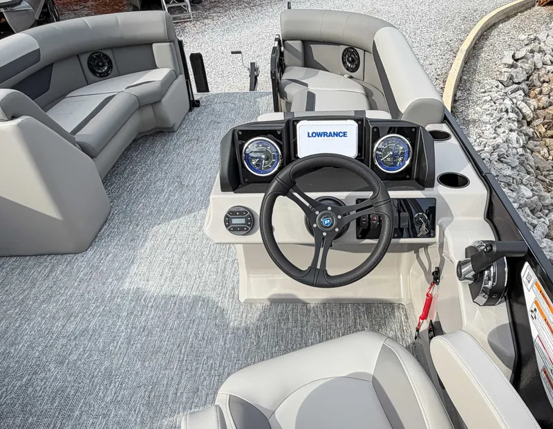 Slide: The Image of Interior of Premier Sunscape 220 RL boat, model year 2026. - 14