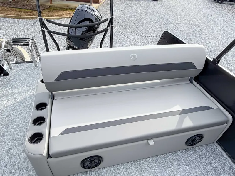 Slide: The Image of Luxurious seating on Premier Sunscape 220 RL pontoon boat, 2026 model. - 15