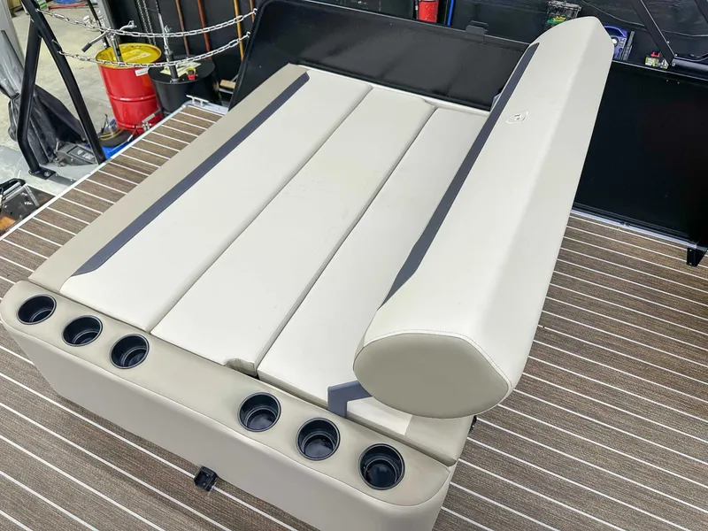 Slide: The Image of Premier Sunscape 220 RL 2026 boat seat with cup holders. - 16