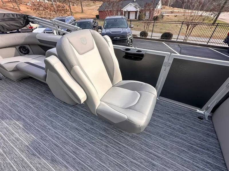 Slide: The Image of Luxurious seating in the 2026 Premier Sunscape 220 RF (25 PTX). - 12