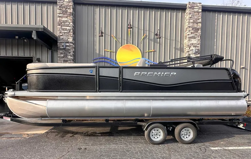 The Image of 2026 Premier Sunscape 220 RL pontoon boat on trailer. - 1