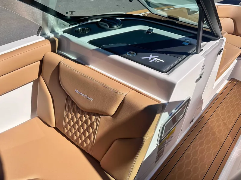 Slide: The Image of Interior of 2026 MasterCraft XT24 boat with luxurious upholstery. - 20