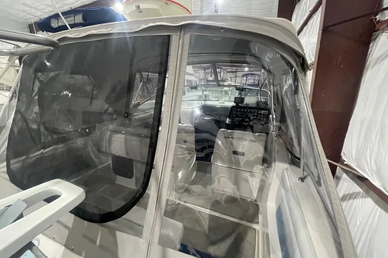 Slide: The Image of 1992 Chaparral Signature 30 boat interior with cockpit view in storage. - 5
