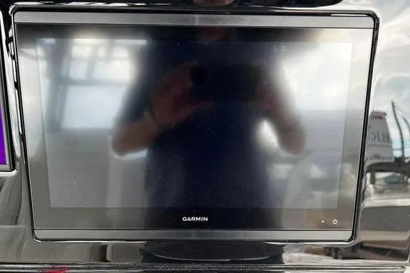 Slide: The Image of Garmin display on 2023 Fountain 38 Tournament Edition boat dashboard. - 18