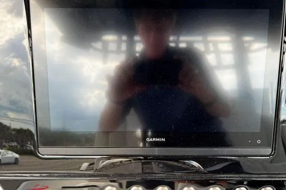Slide: The Image of Garmin display on 2023 Fountain 38 Tournament Edition boat dashboard. - 20