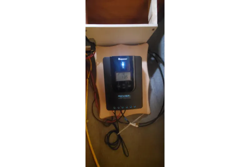 Slide: The Image of Renogy Rover charge controller installed on 1992 Fountaine Pajot Ninou yacht. - 31