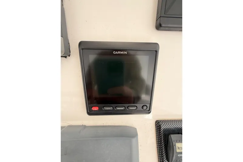 Slide: The Image of Garmin display on 2015 Regulator 28 Forward Seating boat dashboard. - 56