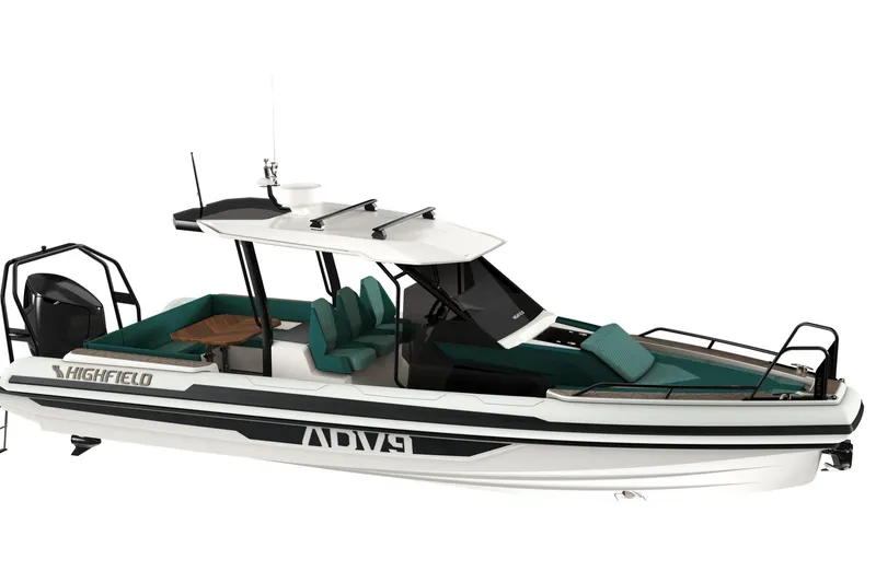 Slide: The Image of 2026 Highfield ADV7 boat with sleek design, modern seating, and advanced features. - 10