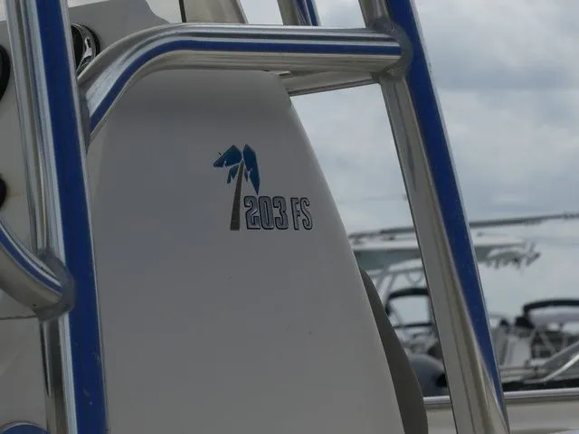 Slide: The Image of Close-up of Key West 203 FS boat, model year 2021. - 8