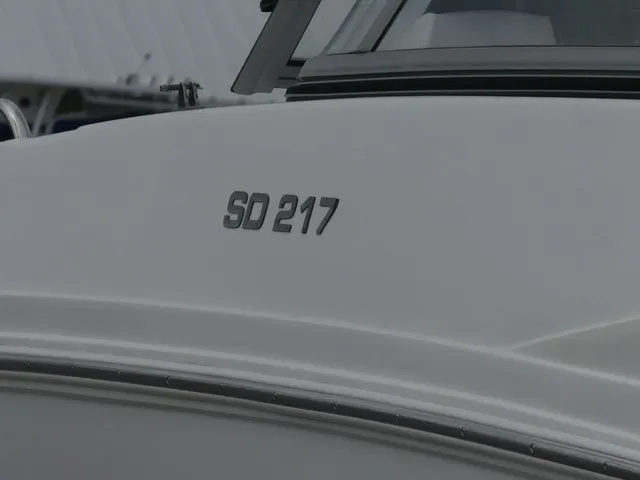 Slide: The Image of Close-up of 2019 Hurricane SunDeck 217 OB boat. - 8