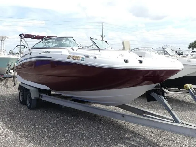 Slide: The Image of 2019 Hurricane SD 2200 OB boat on trailer, side view. - 3