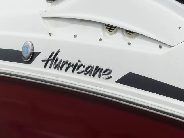 Slide: The Image of Close-up of 2019 Hurricane SD 2200 OB boat logo. - 7