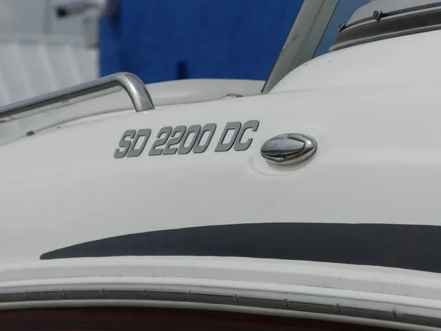 Slide: The Image of Close-up of Hurricane SD 2200 OB boat model, year 2019. - 8