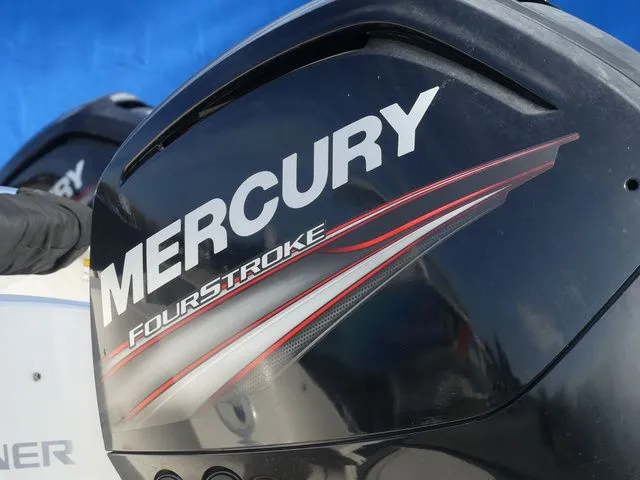 Slide: The Image of Mercury FourStroke engine on 2017 Bayliner Element E16. - 9