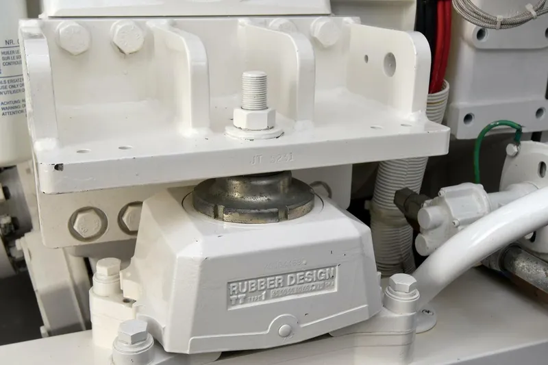 Slide: The Image of Engine mount detail on 2019 Viking 80 Sky Bridge yacht. - 116