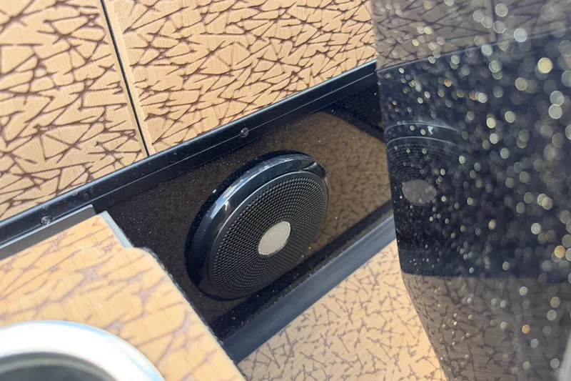 Slide: The Image of Speaker detail in 2026 Vexus VXs21 boat with textured paneling. - 24