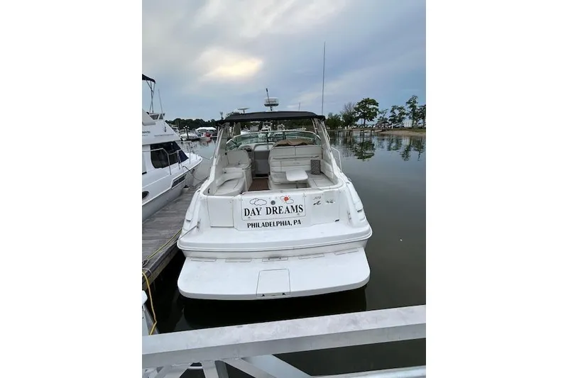 Slide: The Image of 1998 Sea Ray Sundancer 370 boat docked, named "Day Dreams," Philadelphia, PA. - 14