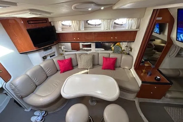 Slide: The Image of Luxurious 1998 Sea Ray Sundancer 370 interior with plush seating and modern amenities. - 5