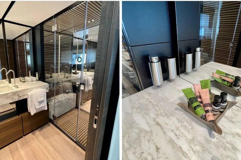 Slide: The Image of Luxurious 2023 Custom Line Navetta 33 yacht cruising on turquoise waters. - 10