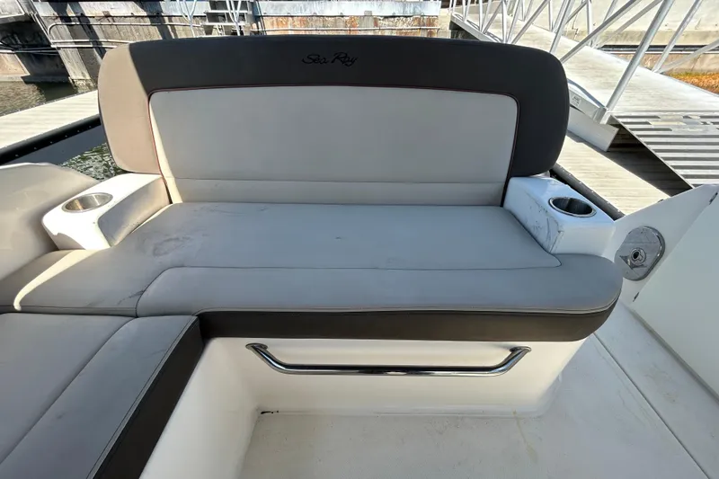 Slide: The Image of Open drawer in 2014 Sea Ray Sundancer 260, showing interior condition. - 45