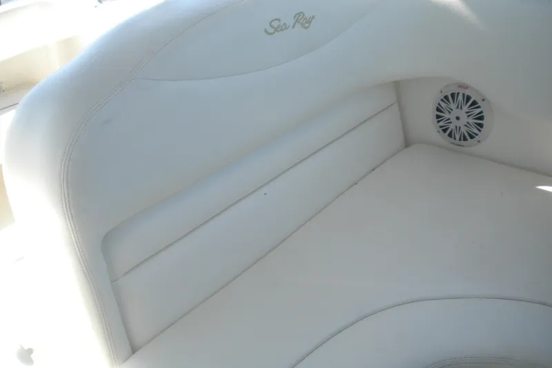 Slide: The Image of 2002 Sea Ray Sundancer 280 interior seating with speaker detail. - 14