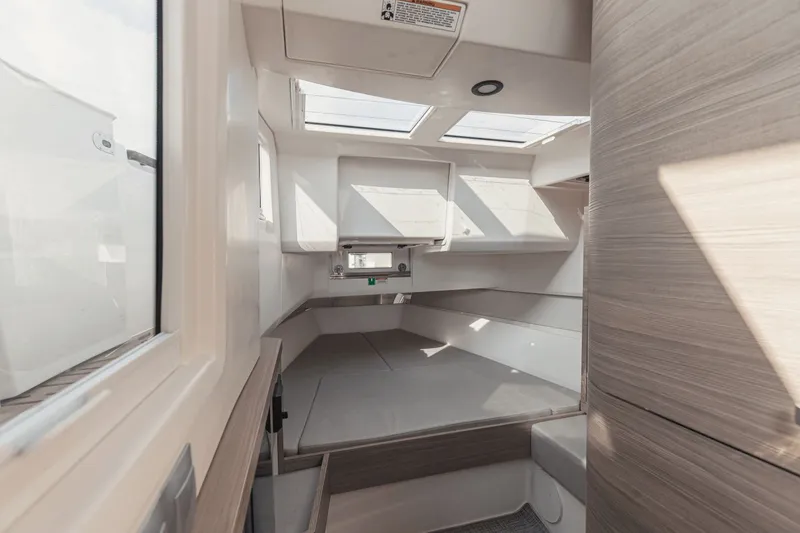 Slide: The Image of Interior of a modern cabin with light wood and skylights. - 24