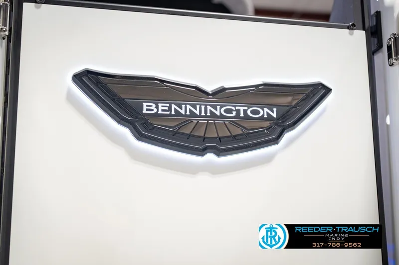 Slide: The Image of Bennington QX 25 QXFBA 2026 logo on a sleek white background. - 46