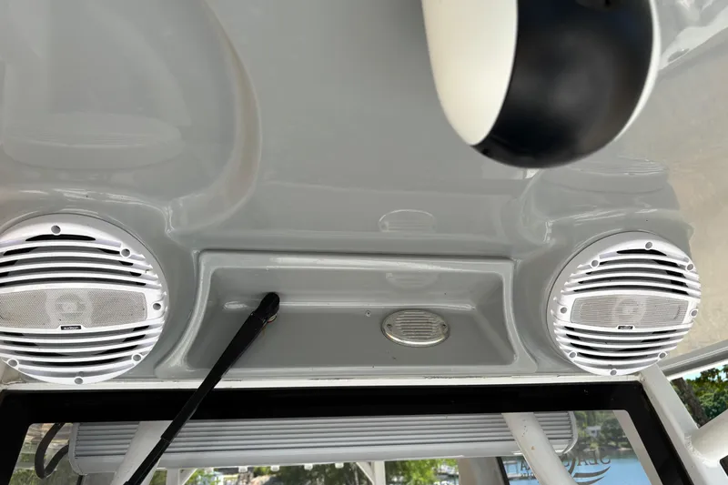 Slide: The Image of 2024 Sea Pro 322 Offshore boat speakers and equipment detail. - 24