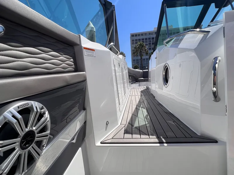 Slide: The Image of 2019 Cruisers Yachts 338 CX South Beach, modern boat design. - 15