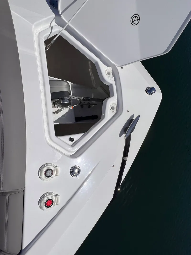 Slide: The Image of 2019 Cruisers Yachts 338 CX South Beach bow area. - 22