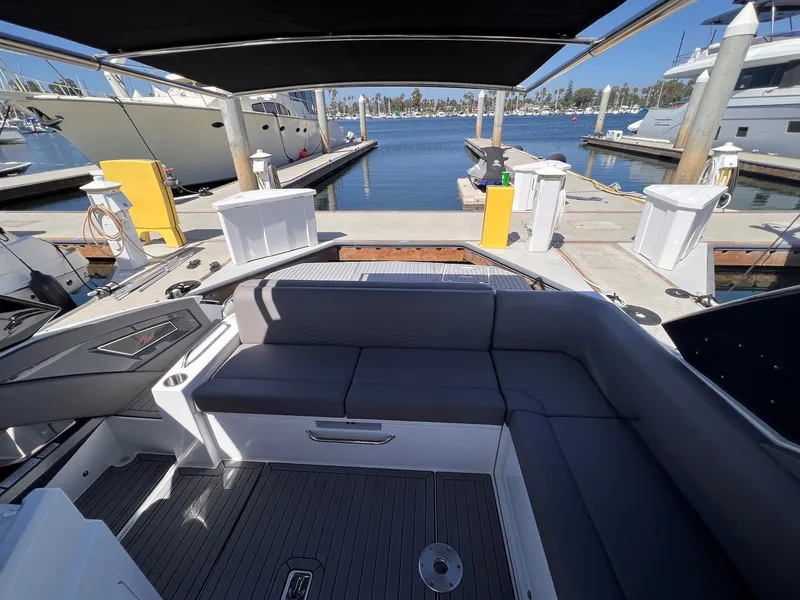 Slide: The Image of 2019 Cruisers Yachts 338 CX South Beach at dock, interior view. - 7