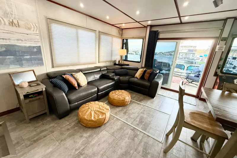 Slide: The Image of Luxurious interior of 2005 Twin Anchors 6816 Arizona Edition Yacht House with modern furnishings. - 10