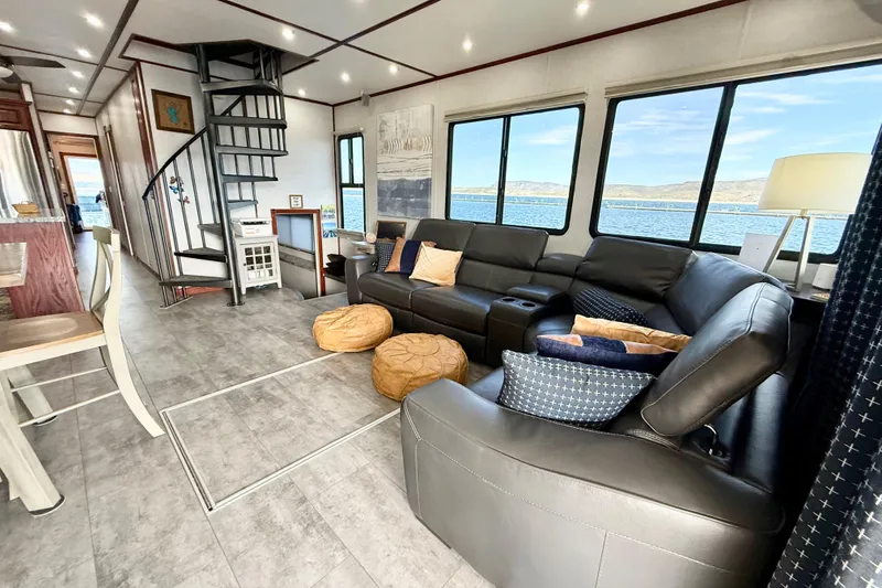 Slide: The Image of Luxurious interior of 2005 Twin Anchors 6816 Arizona Edition Yacht House with lake view. - 4