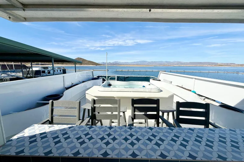 Slide: The Image of 2005 Twin Anchors Yacht House with hot tub and scenic lake view. - 46