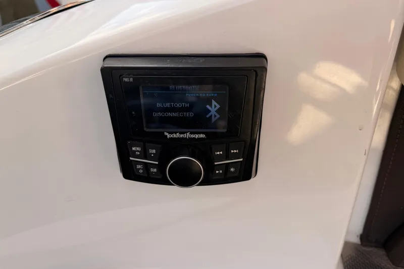 Slide: The Image of 2017 Cobalt R3 boat stereo system with Bluetooth disconnected display. - 26