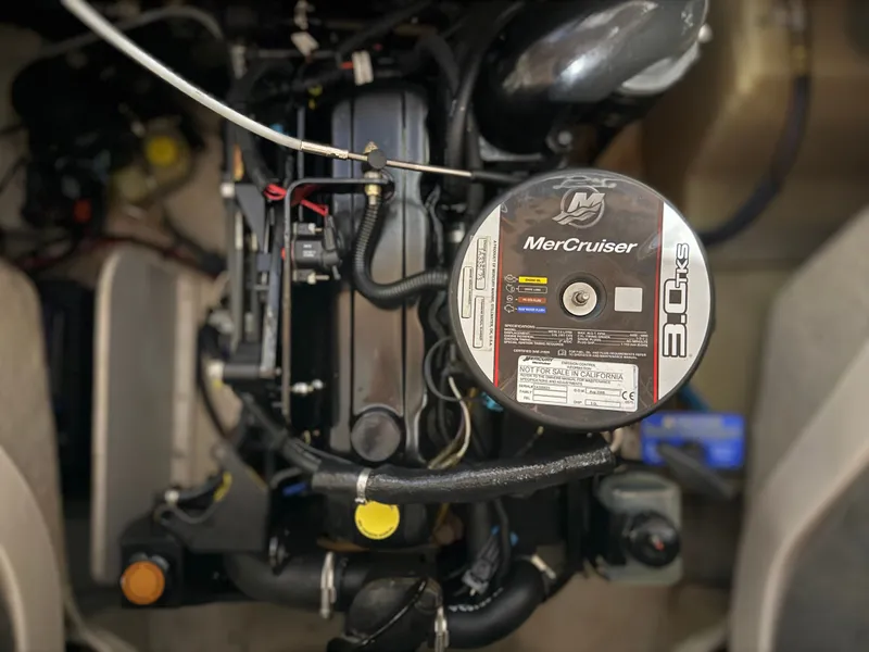 Slide: The Image of MerCruiser 3.0L engine in 2009 Sea Ray 175 boat. - 10