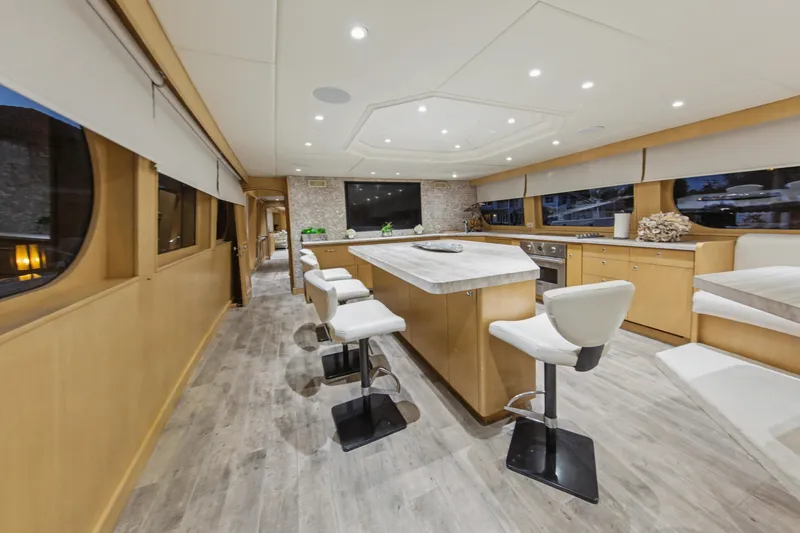 Slide: The Image of Luxurious interior of 2002 Ocean Alexander 120 Megayacht with elegant decor and modern amenities. - 30