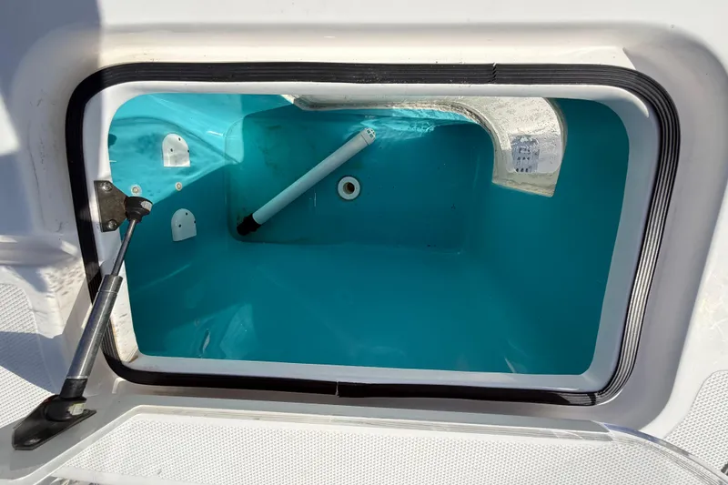 Slide: The Image of Open compartment of Streamline 45 boat, 2020 model, showing interior details. - 116