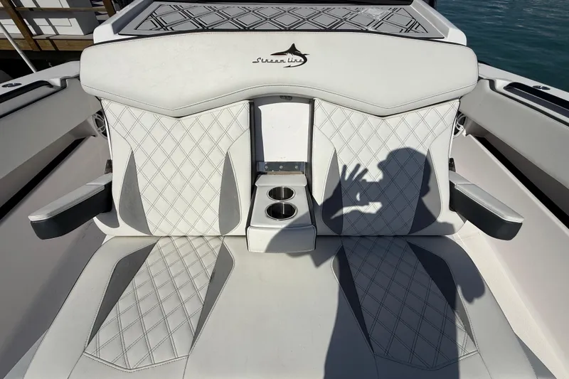 Slide: The Image of Luxurious Streamline 45 boat seating with diamond stitching and cup holders, 2020 model. - 21
