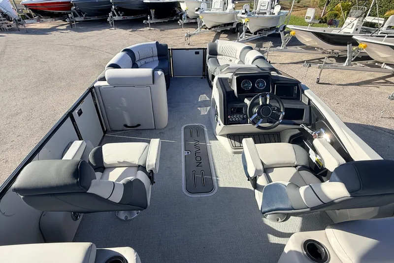 Slide: The Image of 2026 Avalon 2385 Catalina Quad Lounger, Tri Toon, high-performance boat interior view. - 13