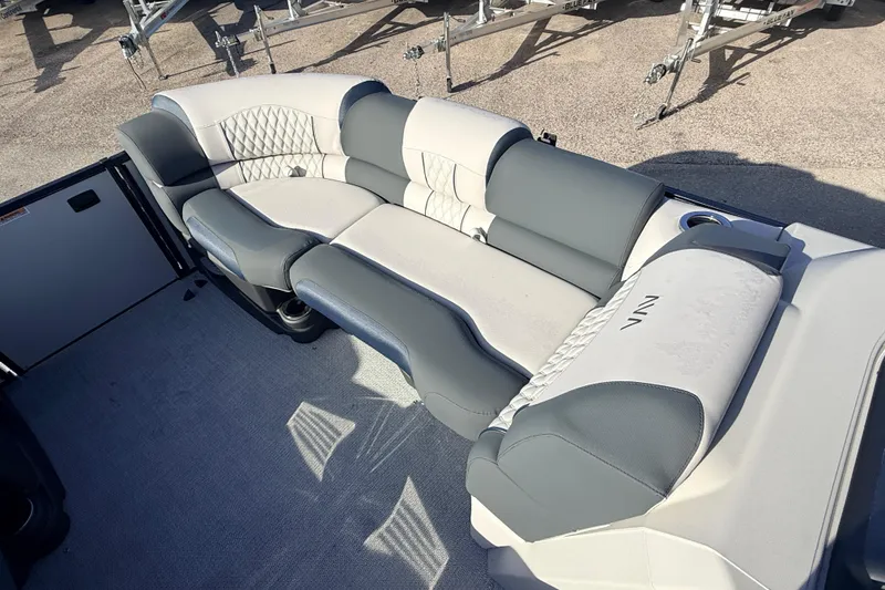 Slide: The Image of 2026 Avalon 2385 Catalina Quad Lounger interior with plush seating and modern design. - 15