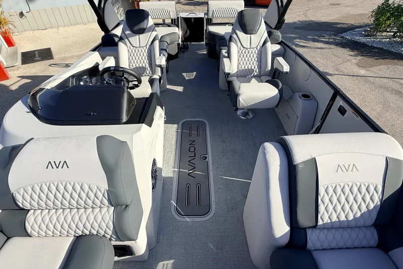 Slide: The Image of 2026 Avalon 2385 Catalina Quad Lounger interior with luxurious seating and modern design. - 16